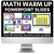 1 for Math Warm Up Slides