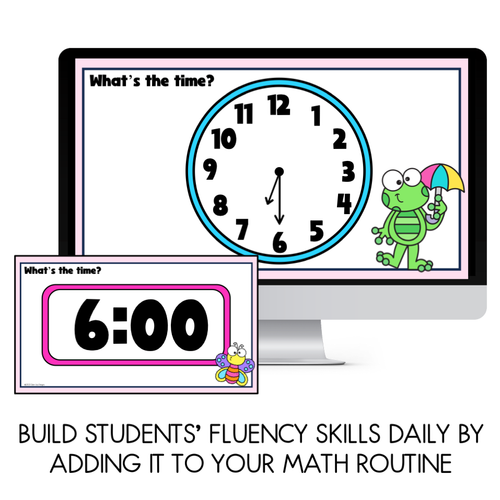 Resource preview 3 for Math Warm Up Game Time O'Clock, Half Past, Quarter Past and Quarter To Champion