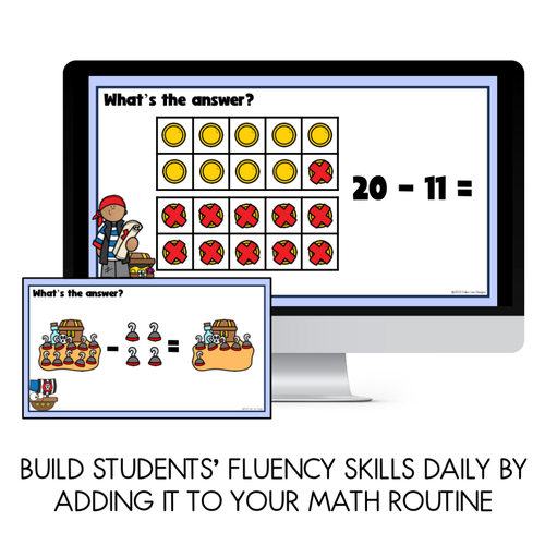 Resource preview 3 for Math Warm Up Game - Subtraction Champion