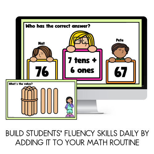 Resource preview 3 for Math Warm Up Game - Place Value Champion