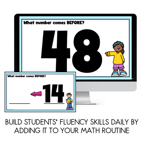 Resource preview 3 for Math Warm Up Game - Number Before And After Champion