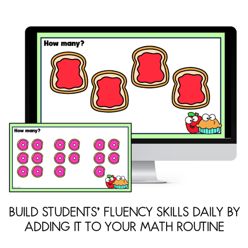 Resource preview 3 for Math Warm Up Game - Counting Collections To 20 Champion