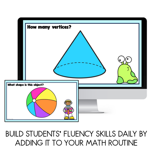 Resource preview 3 for Math Warm Up Game - 2D Shapes and 3D Objects Champion