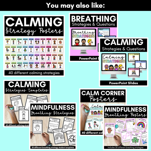 Resource preview 5 for Rainbow Breathing Exercises for Kids - Mindful Breathing Strategies Posters