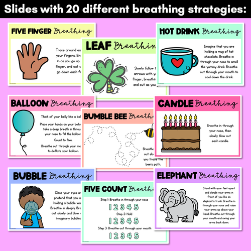 Resource preview 2 for Breathing Exercises for Kids - Mindful Breathing PowerPoint Slides