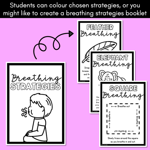 Resource preview 3 for Mindful Breathing Exercises for Kids - Breathing Strategies Student Templates