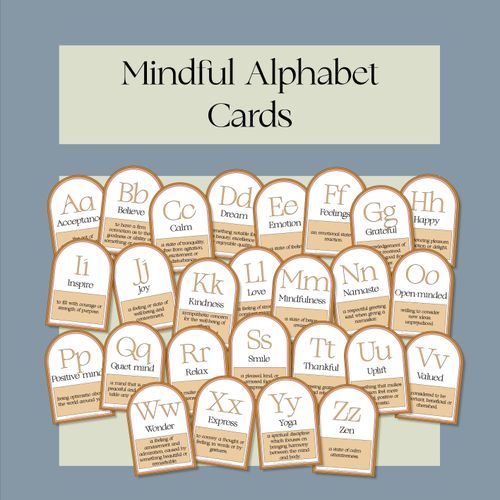 Resource preview 1 for Mindful Alphabet Cards