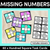 1 for MISSING NUMBER: Hundred Square Task Cards