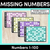 1 for MISSING NUMBER MATS: 1-100