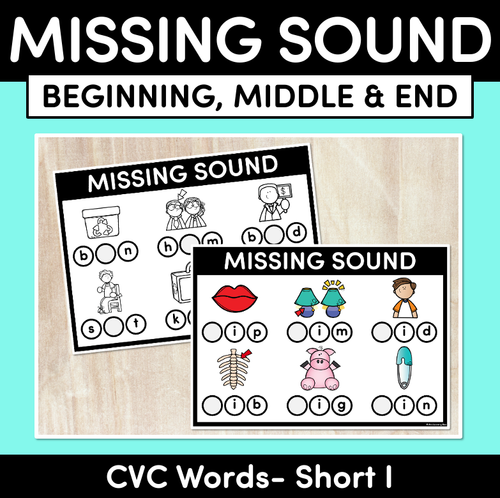 Resource preview 1 for Missing Beginning, Middle & End Sounds - CVC Short I Words