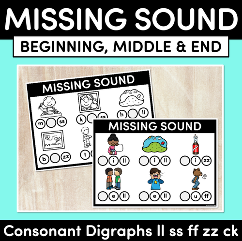 Resource preview 1 for Missing Beginning, Middle & End Sounds - Consonant Digraphs ll ss ff zz ck