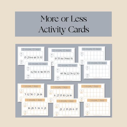 Resource preview 1 for More or Less Activity Cards