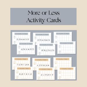 More or Less Activity Cards