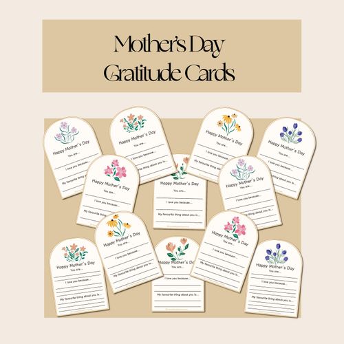 Resource preview 1 for Mothers Day Gratitude Cards
