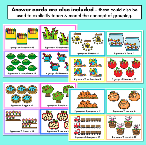 Resource preview 2 for Groups Of (Multiplication) Task Cards