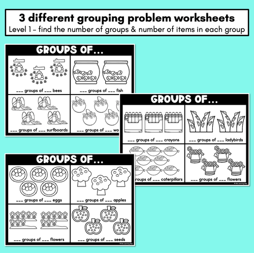 Resource preview 2 for Groups Of (Multiplication) Differentiated Worksheets