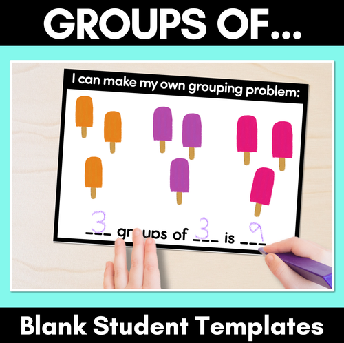 Resource preview 1 for Groups Of (Multiplication) Blank Student Templates