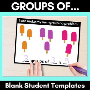 Groups Of (Multiplication) Blank Student Templates