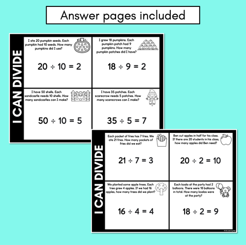 Resource preview 4 for Division Word Problem Worksheets