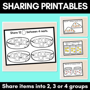 Sharing Printables - Share items into 2, 3 or 4 groups