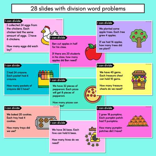 Resource preview 2 for Division Word Problem Slides