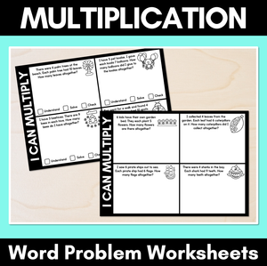 Multiplication Word Problem Worksheets