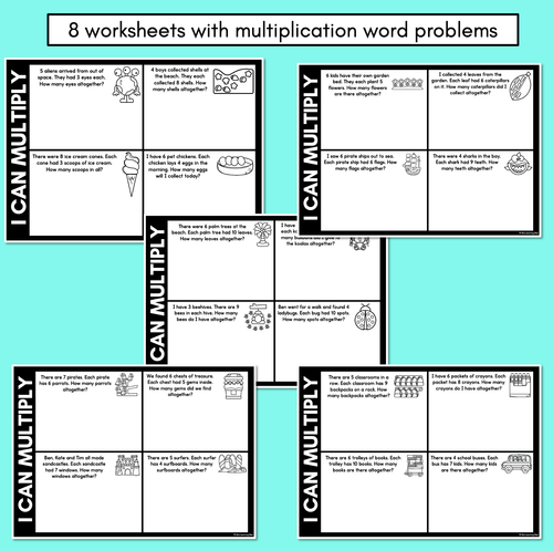 Resource preview 2 for Multiplication Word Problem Worksheets