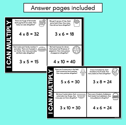 Resource preview 4 for Multiplication Word Problem Worksheets