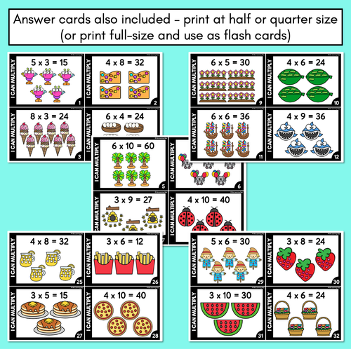 Resource preview 2 for Multiplication Word Problem Task Cards