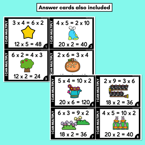 Resource preview 3 for Multiplication 2-Step Word Problem Task Cards