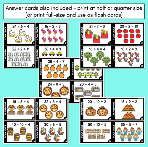 Resource preview 3 for Division Word Problem Task Cards