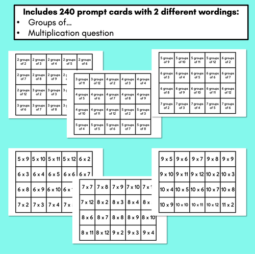 Resource preview 4 for Multiplication Mats - Multiplication Strategies