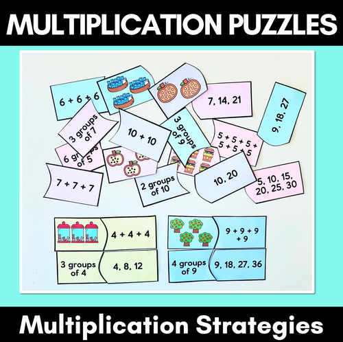 Resource preview 1 for Multiplication Puzzles - Multiplication Strategies