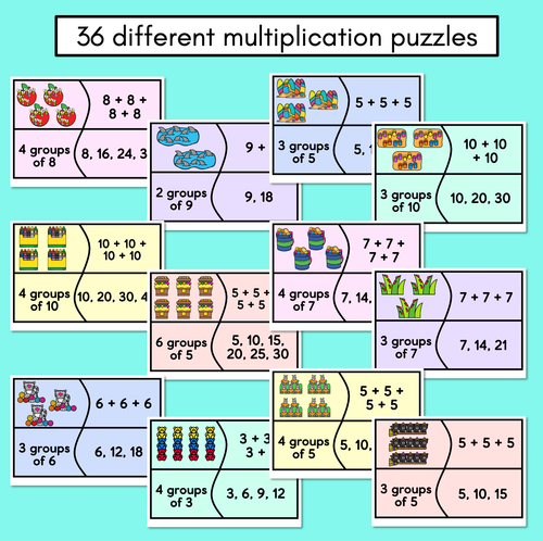 Resource preview 3 for Multiplication Puzzles - Multiplication Strategies