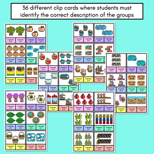 Resource preview 2 for Multiplication Clip Cards - Groups Of