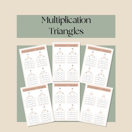 Resource preview 1 for Multiplication Triangles