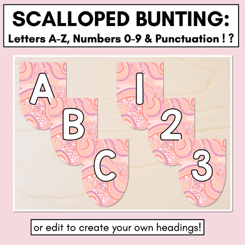 Resource preview 3 for Alphabet & Numbers Editable Bunting & Accents - Muthi Tidda - Tully