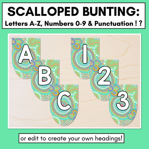 Resource preview 3 for Alphabet & Numbers Editable Bunting & Accents - Muthi Tidda - A Calming Force