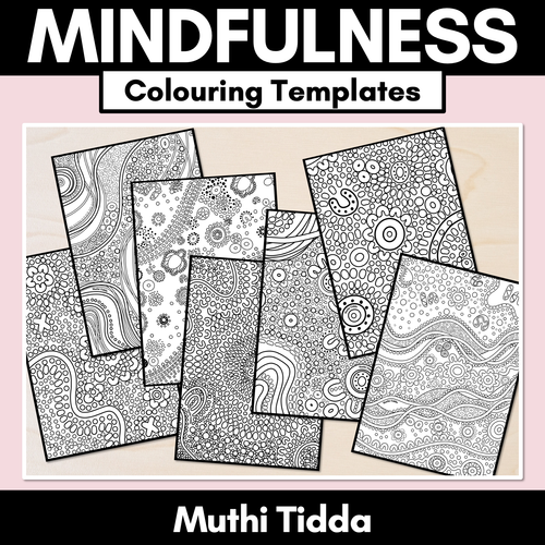 Resource preview 1 for Mindfulness Colouring Pages - Muthi Tidda