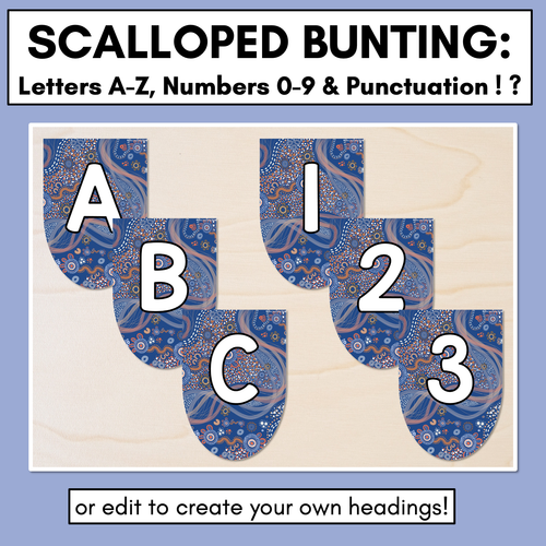 Resource preview 3 for Alphabet & Numbers Editable Bunting & Accents - Muthi Tidda - Forge Your Own Path