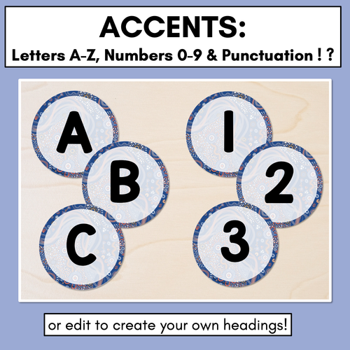 Resource preview 4 for Alphabet & Numbers Editable Bunting & Accents - Muthi Tidda - Forge Your Own Path