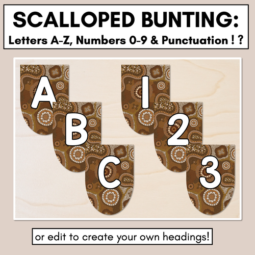 Resource preview 3 for Alphabet & Numbers Editable Bunting & Accents - Muthi Tidda - Resilience