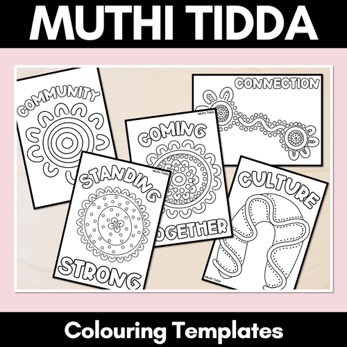 Resource preview 1 for Muthi Tidda Colouring Templates