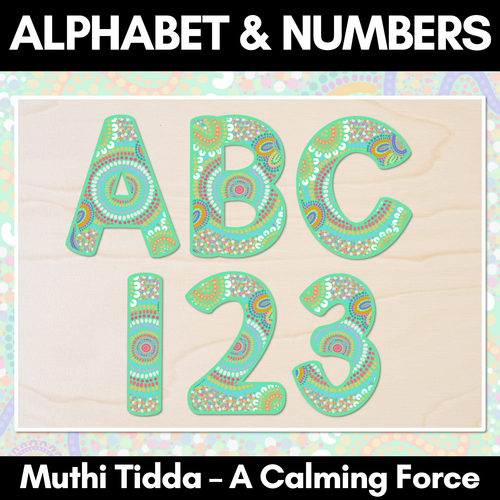 Resource preview 1 for Alphabet & Numbers - Muthi Tidda - A Calming Force