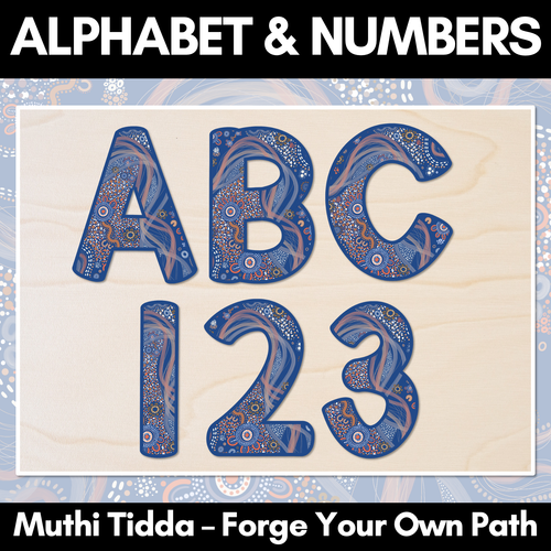 Resource preview 1 for Alphabet & Numbers - Muthi Tidda - Forge Your Own Path