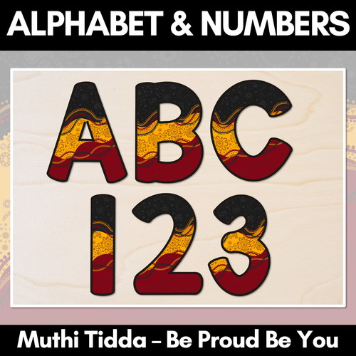 Resource preview 1 for Alphabet & Numbers - Muthi Tidda - Be Proud, Be You