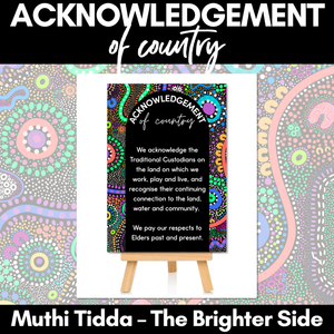 Acknowledgement of Country Posters - Muthi Tidda - The Brighter Side