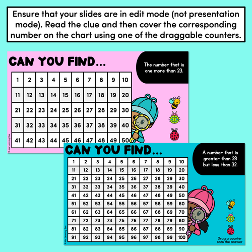 Resource preview 2 for Mystery Number Interactive Slides - Numbers 1-50 or Numbers 1-100