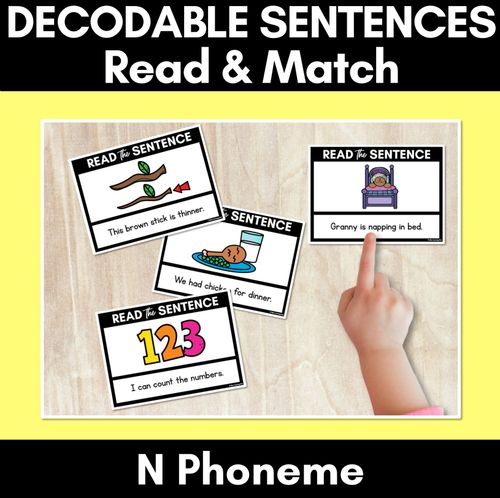Resource preview 36 for Consonant Phoneme Decodable Sentence Activities COMPLETE BUNDLE