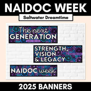 NAIDOC WEEK 2025 Editable Headers - Saltwater Dreamtime